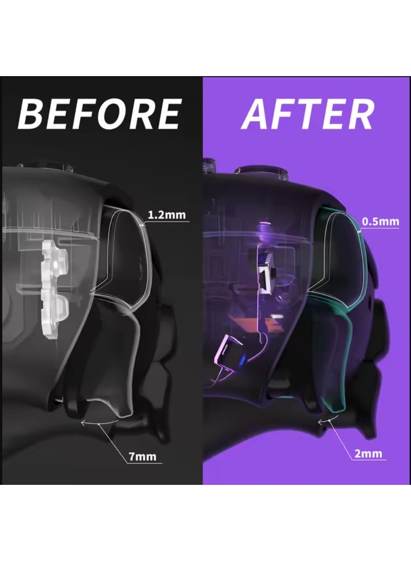 eXtremeRate مجموعة eXtremeRate Light Version الكاملة ذات النقر V2 لوحدة تحكم PS5، تتضمن أزرار الكتف BDM-050، ومجموعة مفاتيح صغيرة L2R2 ذات نقرة سريعة، وأزرار لمسية L1R1 لنقرة الماوس لوحدة تحكم PS5 - Image 2